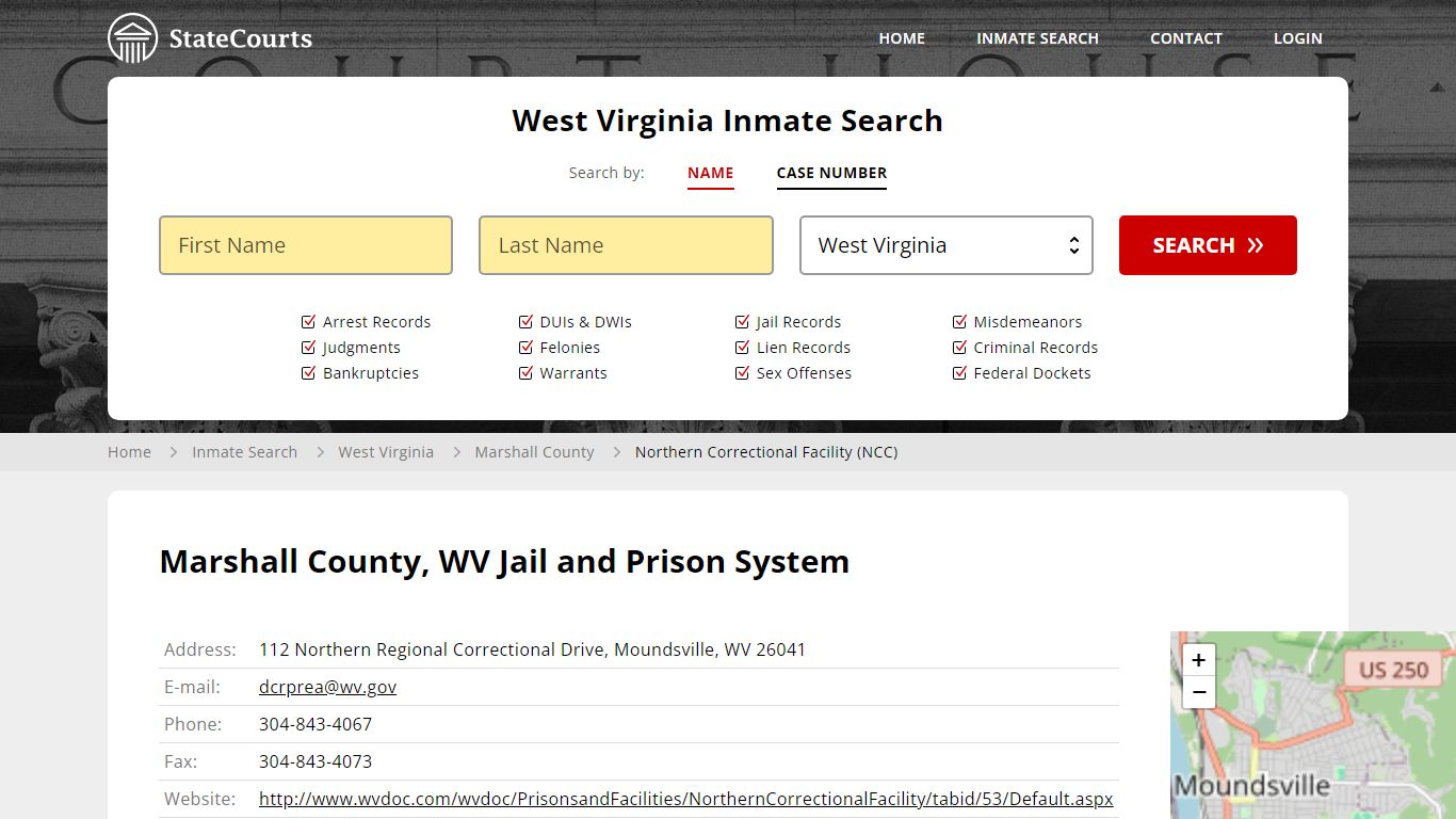 Northern Correctional Facility (NCC) Inmate Records Search, West ...